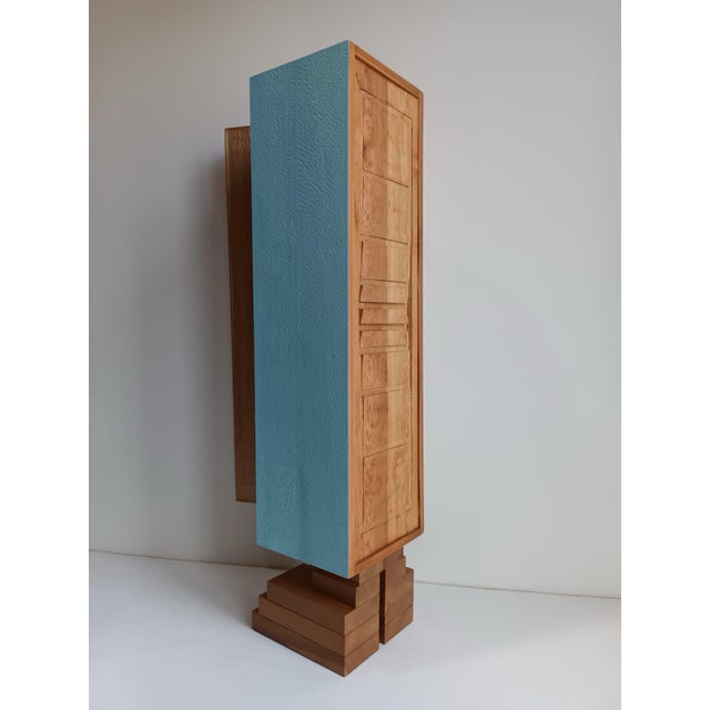 Blue Mayan Totem Blue by Pietro Meccani for Meccani Design For Sale - Image 8 of 14