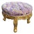 1990s French Louis XVI Gold Beech Purple Bench - 1 Pc For Sale