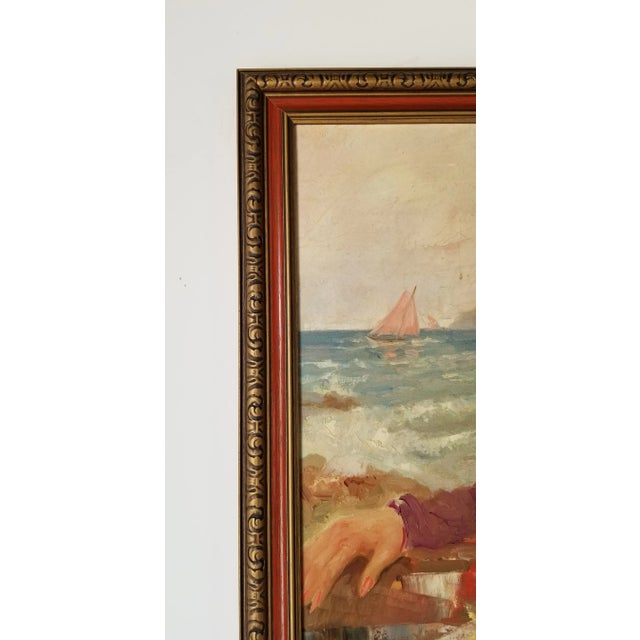 Blue 1960s Figurative Still Life Oil Painting by Rodriguez Candhales, Framed For Sale - Image 8 of 13