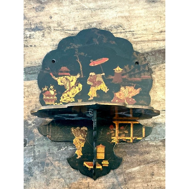 Vintage Asian Chinoiserie Folding Bracket For Sale - Image 4 of 6