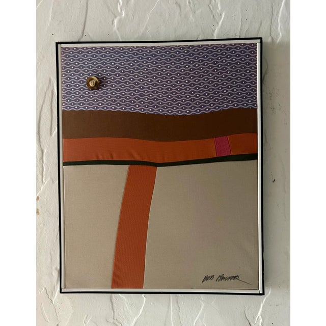 An original work by Northwest Artist Robert "Bob" Bauer "Big Chance" is a colorful abstract work of fabric dyed and...