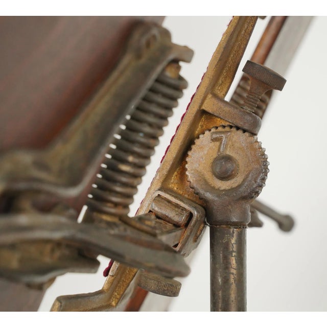 Antique Victorian Cast Iron & Oak Dictionary Stand For Sale - Image 10 of 12