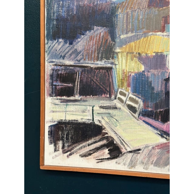 Gustaf Höglund, Mine at Silfhyttan, Dalarna, Framed, 1960s, Oil Painting on Canvas, Framed For Sale - Image 16 of 18