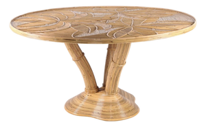 Vintage Rattan Dining Table