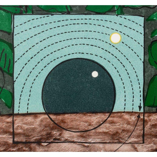 Green Elfi Schuselka Abstract Composition Prints, 3 For Sale - Image 8 of 18