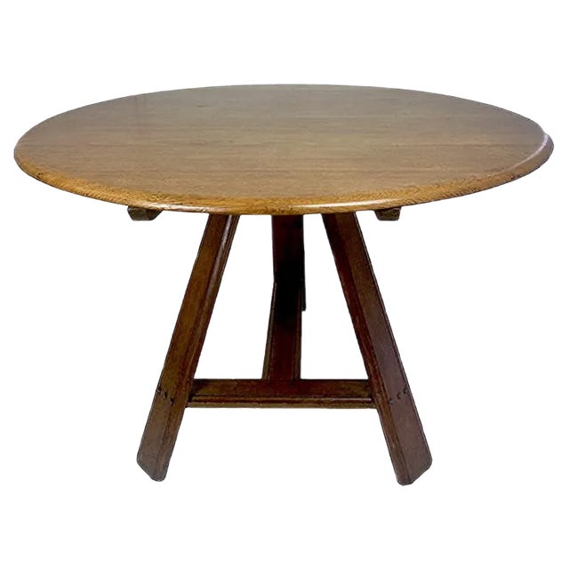 Dutch Oak Tilt Top Table, 19th Century For Sale