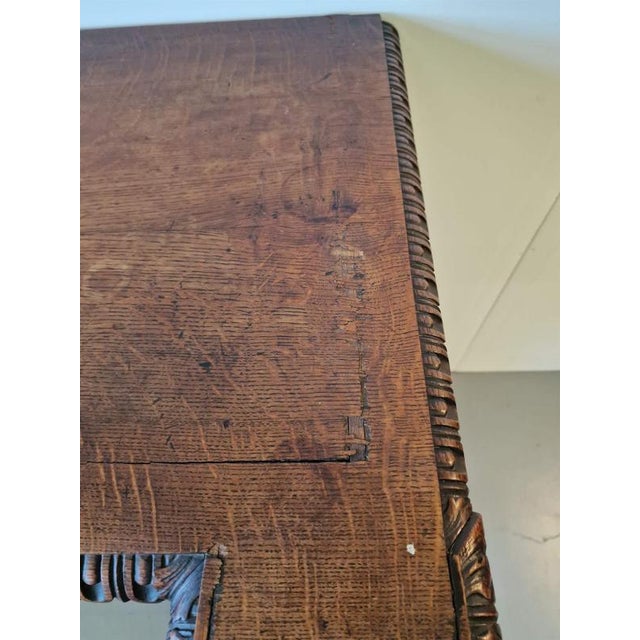 Renaissance Style Display Cabinet in Oak For Sale - Image 11 of 14