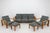 Oak Sofa, Armchairs and Ottomans, Finland, 1960s, Set of 5 For Sale - Image 3 of 9