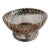 1970s Pink Depression Glass Bowl With Footed Silver Base For Sale