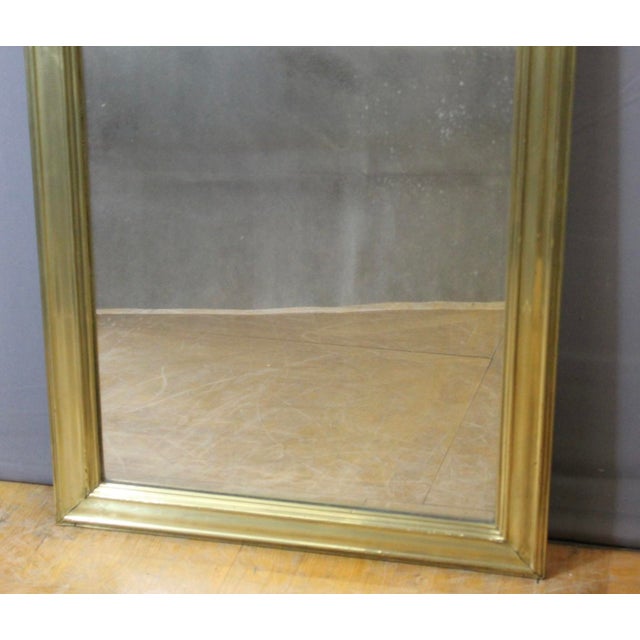 Metal Brass and Mercury Bistro Mirror, 19th Century For Sale - Image 7 of 14