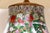 Chinese Famille Rose Millefleurs Hu-Form Porcelain Table Lamp | Figural Scenes | Mid-20th Century | With Shade For Sale - Image 9 of 13