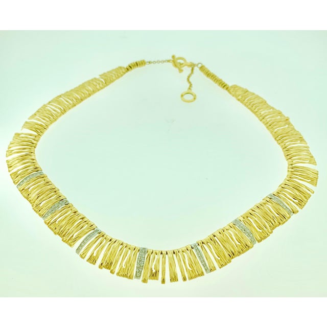 Designer Roberto Coin Diamond Elephant Skin Necklace, 18 Karat Gold 53 Grams For Sale - Image 18 of 18