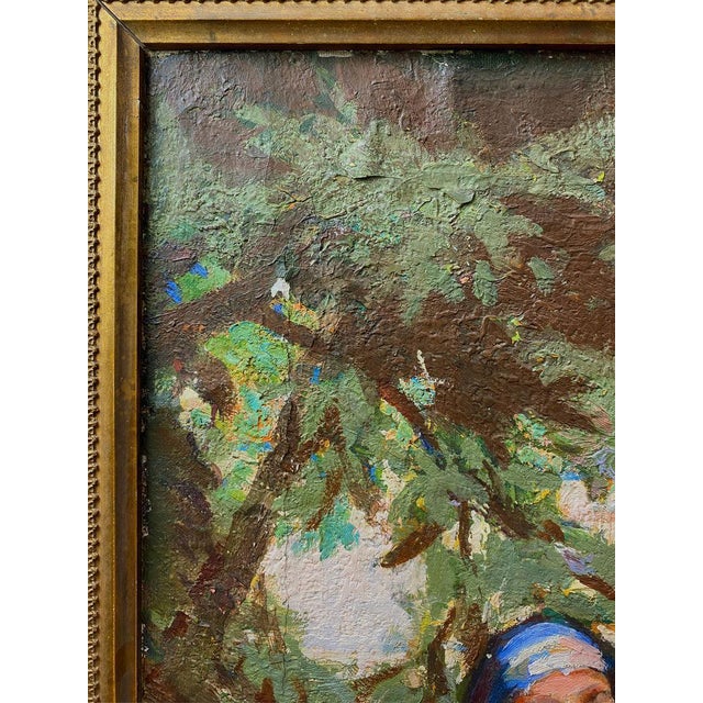 Arthur Croft Mitchell, The Orange Dress, 1920s, Oil Painting on Canvas, Framed For Sale - Image 6 of 15