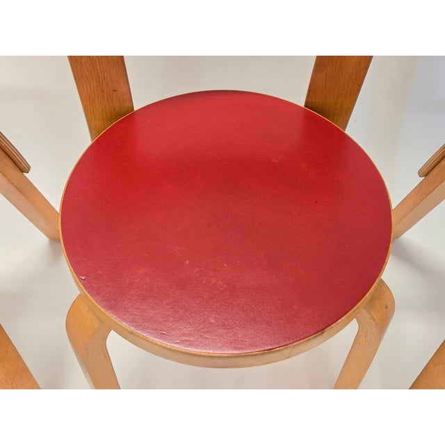 Dl82 Folding Table and 65 Chairs by Alvar Aalto for Artek 1960s, Set of 7 For Sale - Image 18 of 18