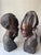 Late 20th Century Pair of Vintage Traditional African Ebony Wood Man & Woman Carving Busters For Sale - Image 5 of 17