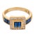 Contemporary Levian Vintage Sapphire Diamond 18k Yellow Gold Ring, Size 6.75 For Sale - Image 3 of 6