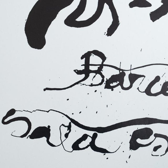 White Original Sala Gaspar Exhibition Poster by Joan Miró, Barcelona, 1983 For Sale - Image 8 of 10