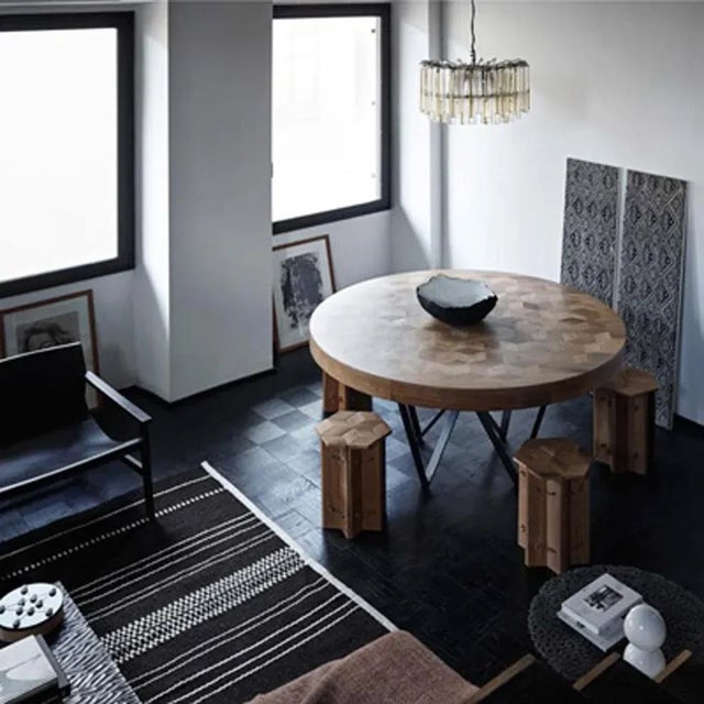 Not Yet Made - Made To Order Maurits Reclaimed Oak Round Dining Table by Fred and Juul For Sale - Image 5 of 6