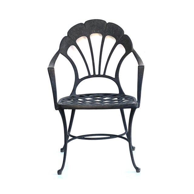 Vintage Brown Jordan Aluminum Outdoor Round Table With Four Chairs For Sale In San Francisco - Image 6 of 13