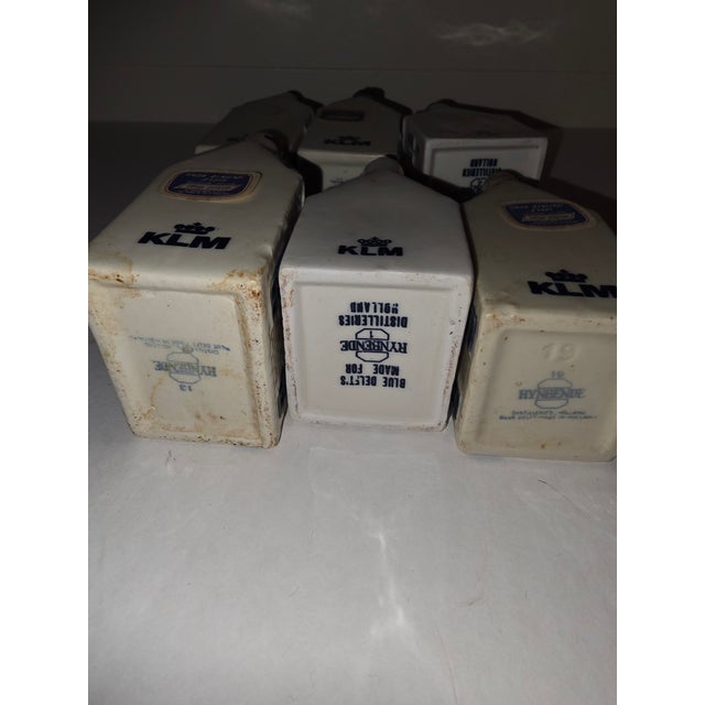 Rustic European KLM Dutch Delft Miniature Building Liquor Bottles For Sale - Image 3 of 9