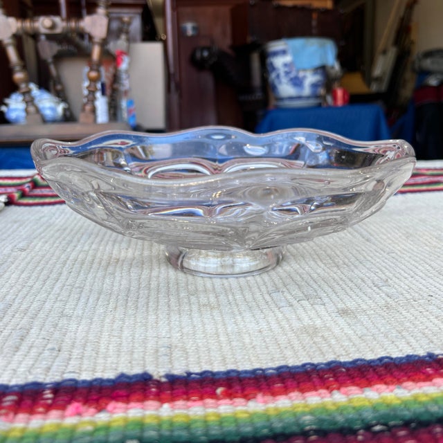 Antique American Pressed Flint Glass Compote, Scallop Pattern, Circa 1850 For Sale - Image 12 of 12