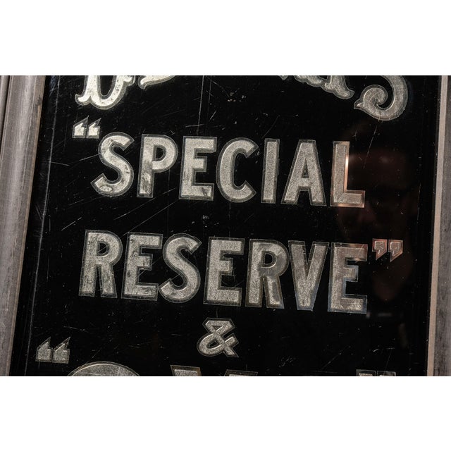 1920s Andrew Usher & Co. Reverse-Painted Glass Whisky Advertising Sign For Sale - Image 4 of 5