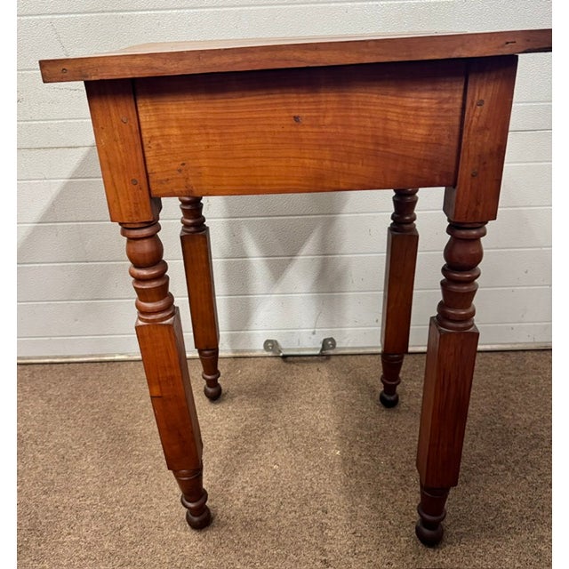 Mid 19th Century Antique 19th Century Cherry New York State 1 Drawer Stand For Sale - Image 5 of 8