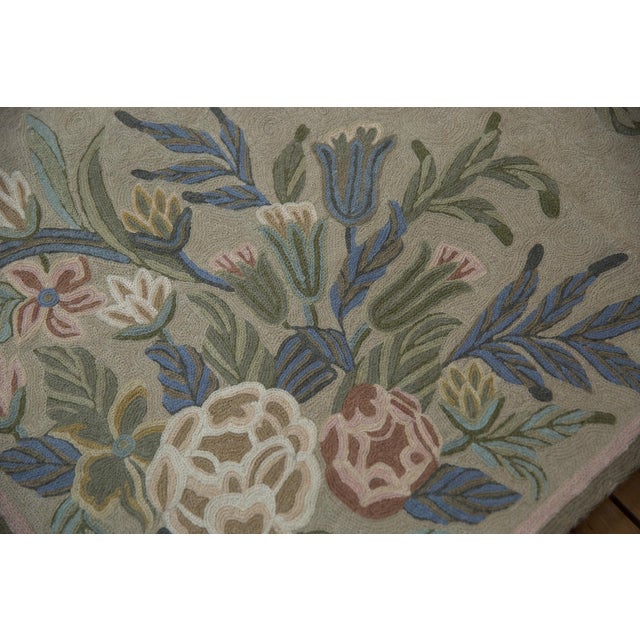 American Vintage Chainstitch Rug - 3'11" X 5'9" For Sale - Image 3 of 7