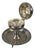 Antique Arabic Silver-Plated Brass Mabkhara Censer, Fès, Morocco For Sale