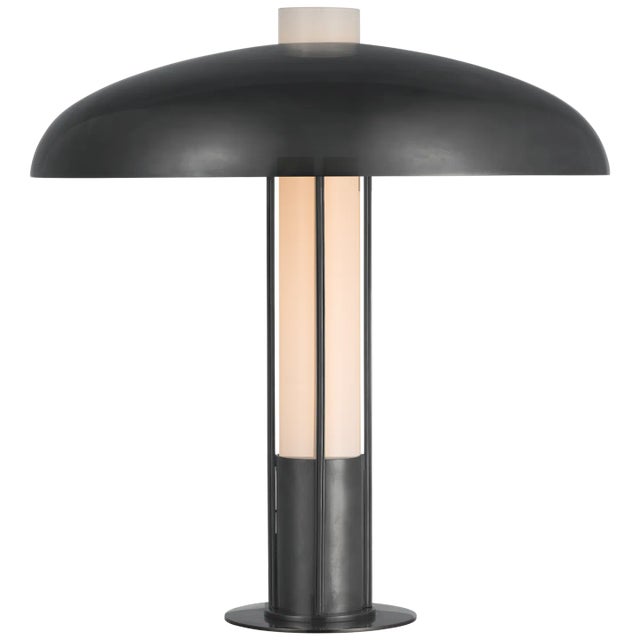Kelly Wearstler for Visual Comfort Signature Troye Medium Table Lamp in Bronze with Bronze Shade For Sale