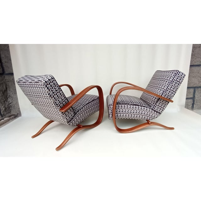 1930s H-269 Lounge Chairs by Jindrich Halabala for Up Zavody, 1930s, Set of 2 For Sale - Image 5 of 15