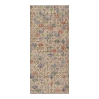 Vintage Zeki Müren Runner With Polychromatic Diamond Patterns, From Rug & Kilim For Sale