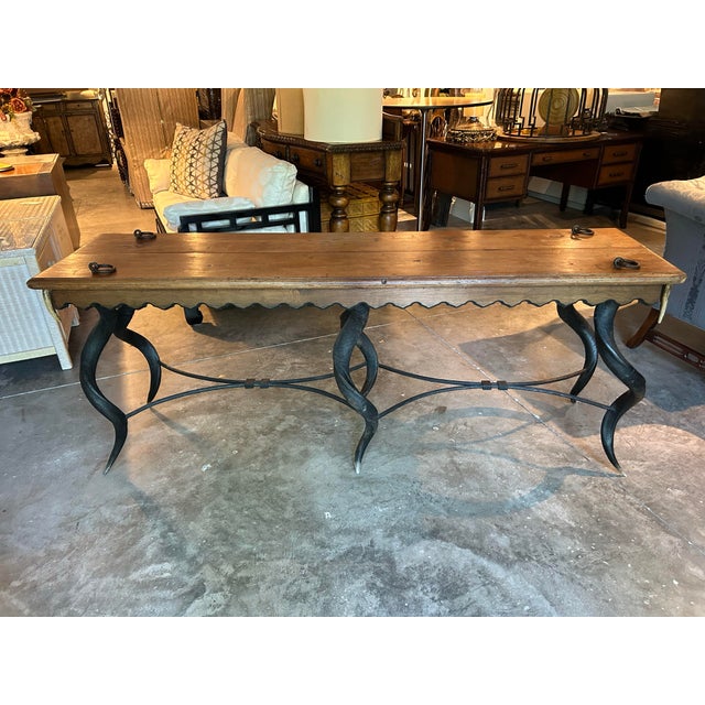 Perfect place to toss your mittens as an entry hall or room accent table for a winter retreat, cabin or rustic cottage....