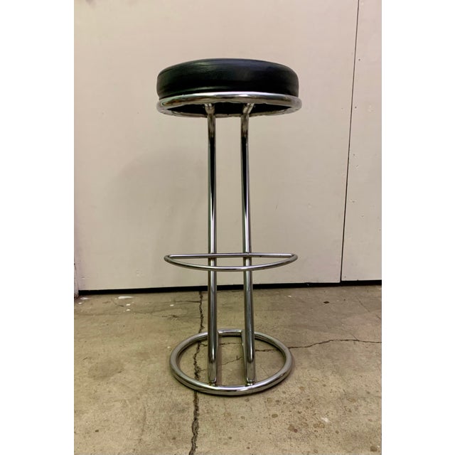 Mid-Century Modern 1970s Italian Mid-Century Modern Chrome Bar Stool For Sale - Image 3 of 11