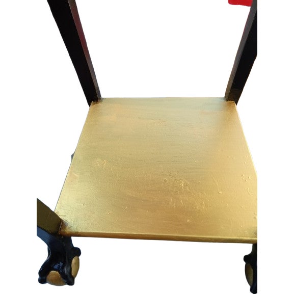 19th Century 1870 Ball & Clawfoot Chippendale Black & Gilt Lacquer Occasional Table For Sale - Image 5 of 5