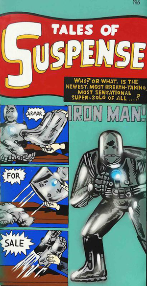 Solo, Iron Man, 2017, Mixed Media Painting on Canvas