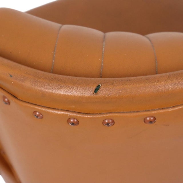 Vintage Expo 58 Cocktail Chairs in Cognac Faux Leather, 1960s, Set of 2 For Sale - Image 16 of 18