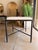 Contemporary Gabby Home Ottoman With White Hair Hide and Black Metal Legs For Sale - Image 3 of 5