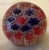 Early 20th Century Vintage Millefiori Red and Blue Murano Blown Glass Paperweight For Sale - Image 5 of 5