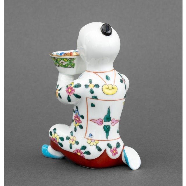 Ceramic Herend Painted Porcelain Figural Open Salts, 4 For Sale - Image 7 of 10