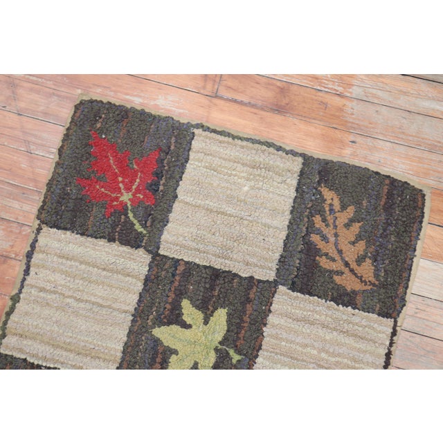 Mid 20th Century American Hooked Floral Rug For Sale - Image 18 of 18