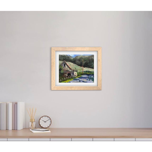 Contemporary Quiet Places & Journeys — Rose Barn, Morgan Hill (Original Oil Landscape) For Sale - Image 3 of 9