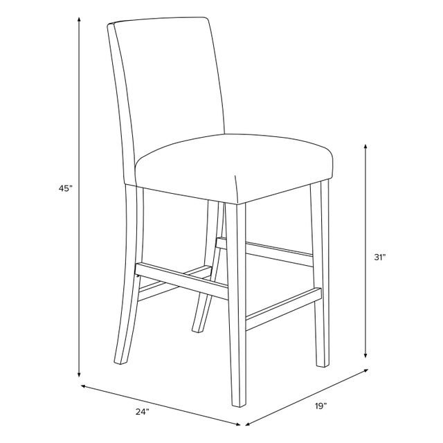 Wood Bar stool in Belize Chinoiserie Cream For Sale - Image 7 of 8