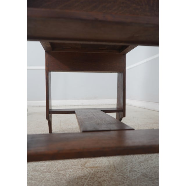 Charles Limbert Attributed Mission Oak Vintage Desk For Sale In Philadelphia - Image 6 of 12
