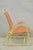 Vintage Mid Century Modern Orange Vinyl Spaghetti Strap Glider Lounge Chair For Sale - Image 4 of 18