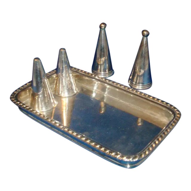 Early 19th Century Old Sheffield Silver on Copper Candle Tray & Snuffer - 3 Pieces For Sale