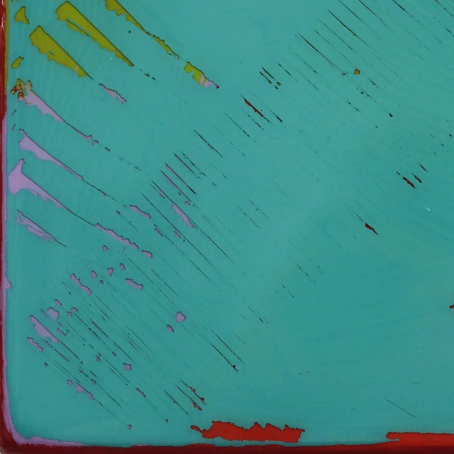 The Window 316 - Modern Resin Green Original Artwork by Ricky Hunt For Sale - Image 4 of 9