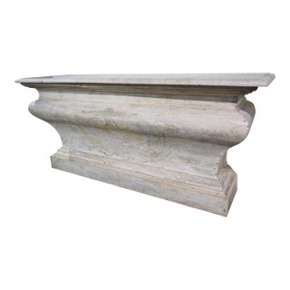 18th Century French Painted White Altar With Carrara Marble Top For Sale
