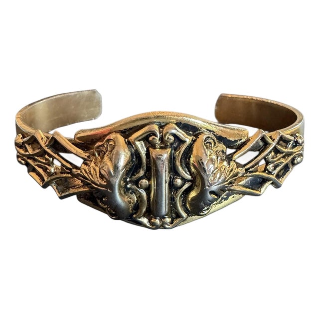 Vintage Whiting and Davis Style Gold Filled Cuff For Sale