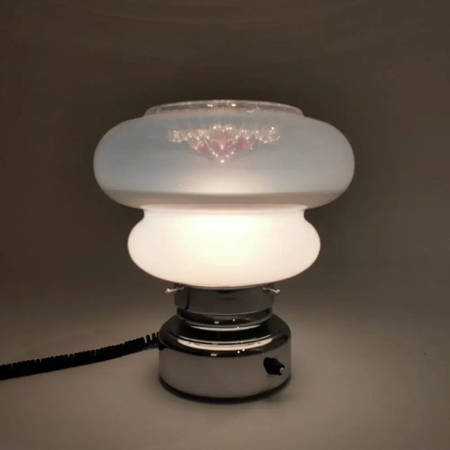 Italian Murano Crystal Desktop Lamp in the style of Toni Zuccheri, 1970s For Sale - Image 6 of 9